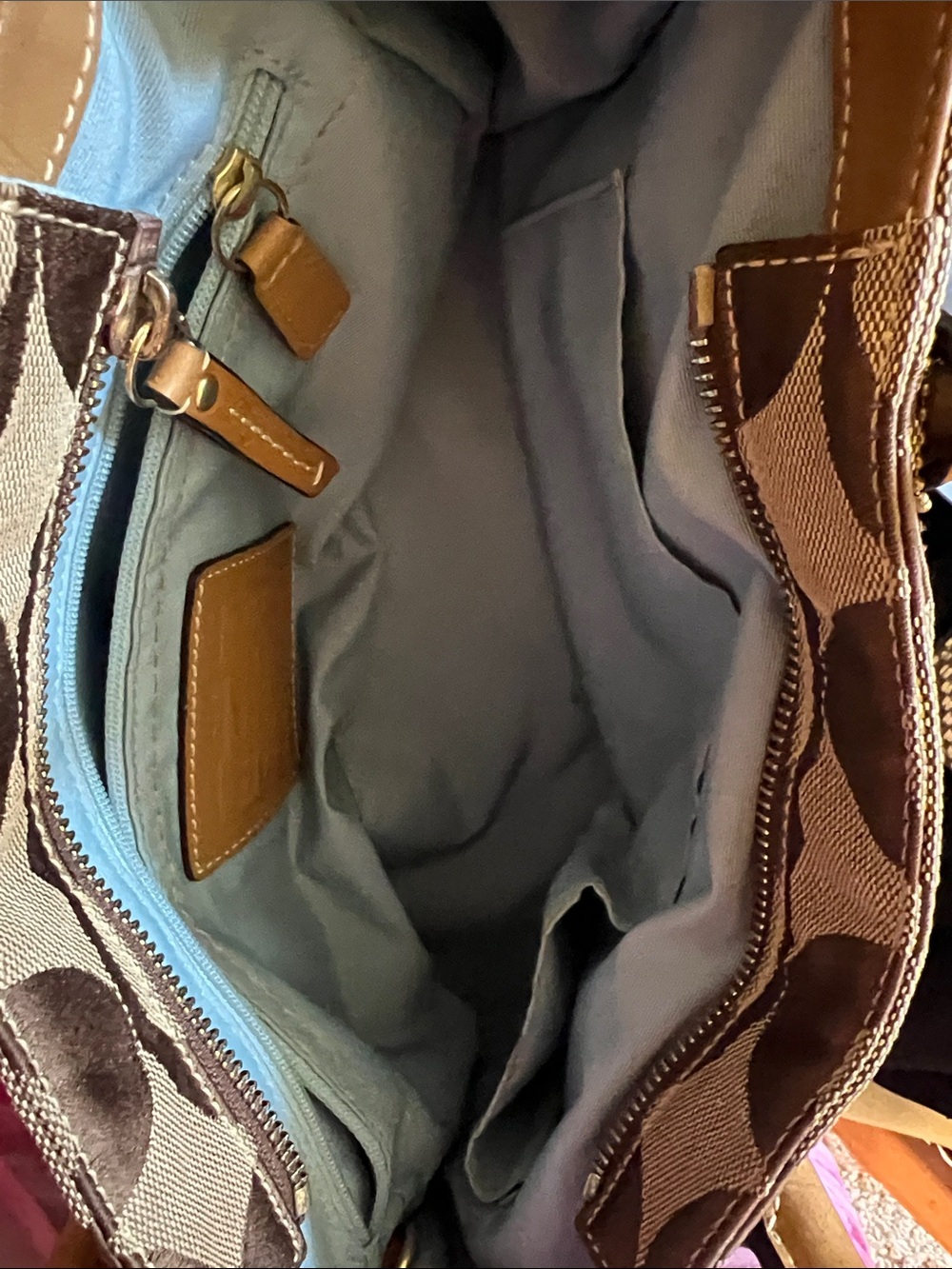 Coach Brown and Tan Shoulder Bag - Picture 7 of 8